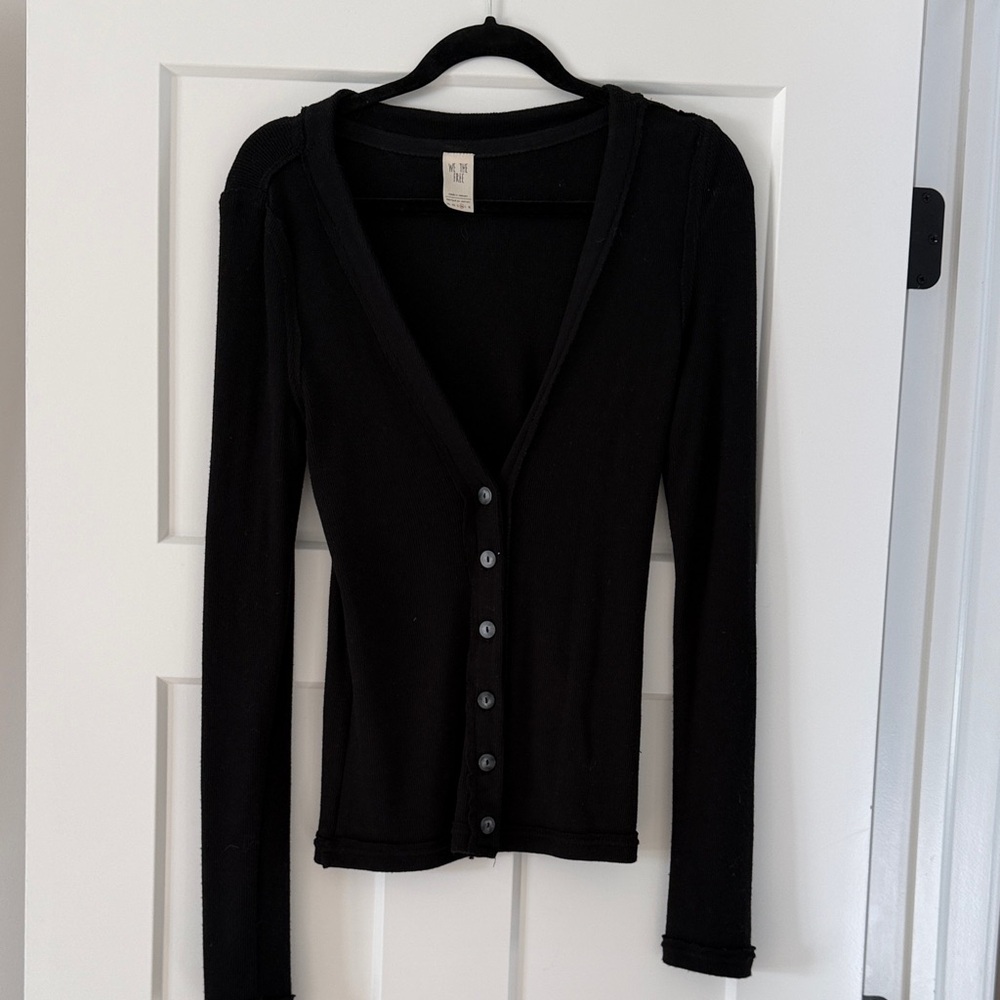 Free People Black Cardigan Sweater